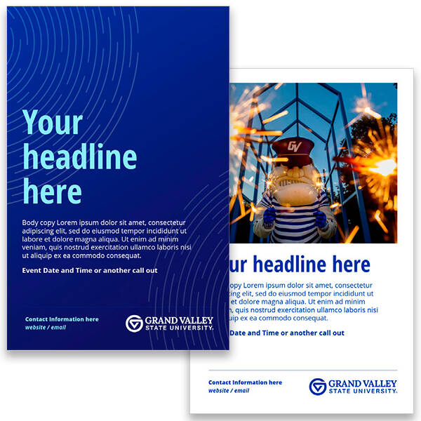 A mockup of two posters